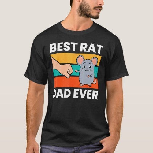 Rat Vintage Best Rat Dad Ever Fathers Day T_Shirt