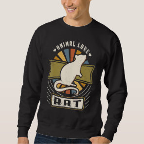 Rat Vintage Classic Retro Animal Sweatshirt