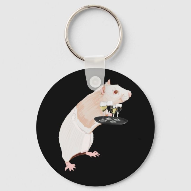 Rat Waiter surreal Keychain (Front)