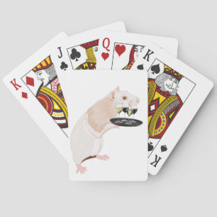 Rat Waiter surreal Poker Cards