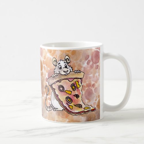 Rat with Pizza Time for Lunch Mug