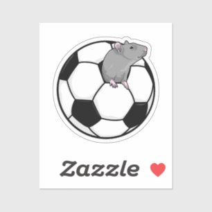 Rat with Soccer ball Sticker