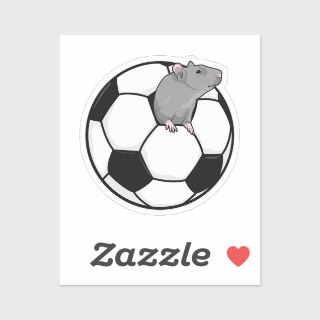 Rat with Soccer ball Sticker (Sheet)