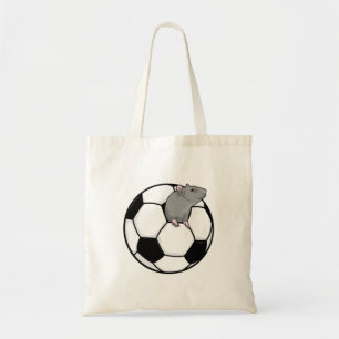 Rat with Soccer ball Tote Bag