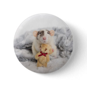 Rat with Teddy Bear Button