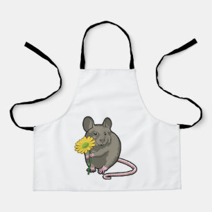 Rat with yellow Flower Apron