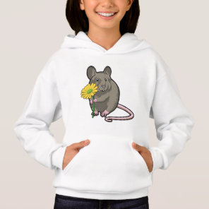 Rat with yellow Flower Hoodie