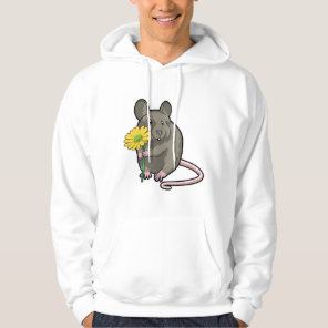 Rat with yellow Flower Hoodie