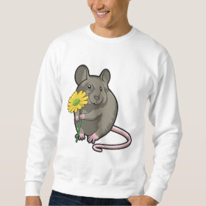 Rat with yellow Flower Sweatshirt