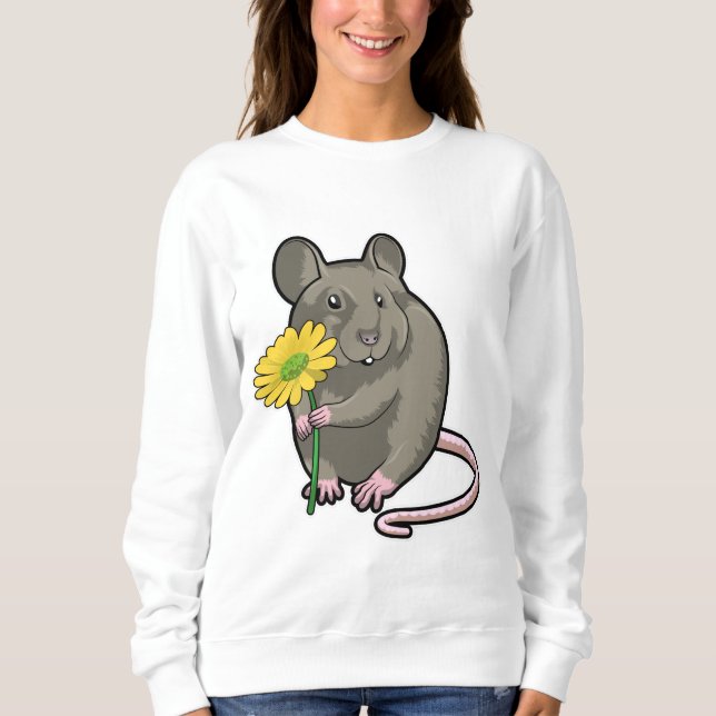 Rat with yellow Flower Sweatshirt (Front)