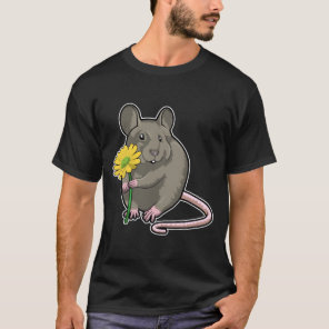 Rat with yellow Flower T-Shirt