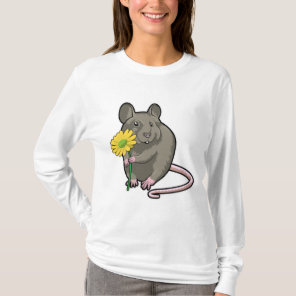 Rat with yellow Flower T-Shirt