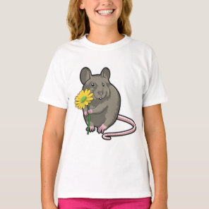 Rat with yellow Flower T-Shirt