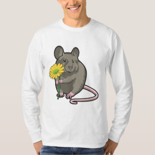 Rat with yellow Flower T-Shirt