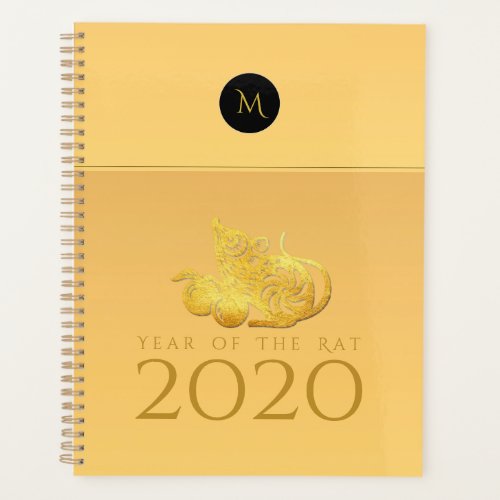 Rat Year 2020 fruits Elegant Monogram Planner