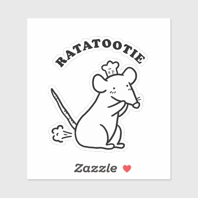 Rata-tootie Cute Funny Animal Pun Die-Cut Sticker (Sheet)