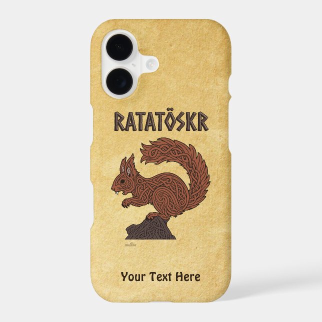  Ratatöskr, Norse/Viking Squirrel iPhone Case (Back)