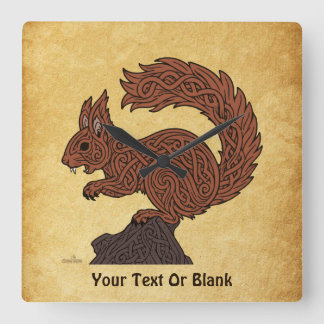 Ratatöskr, Norse/Viking Squirrel Square Wall Clock
