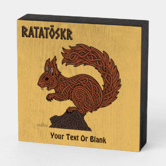 Ratatöskr, Norse/Viking Squirrel Wooden Box Sign