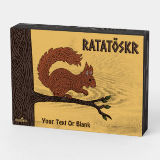 Ratatöskr, Norse/Viking Squirrel Wooden Box Sign