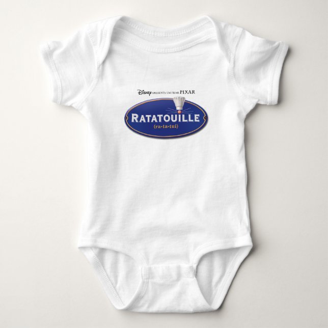 Ratatouille Movie logo Design Disney Baby Bodysuit (Front)