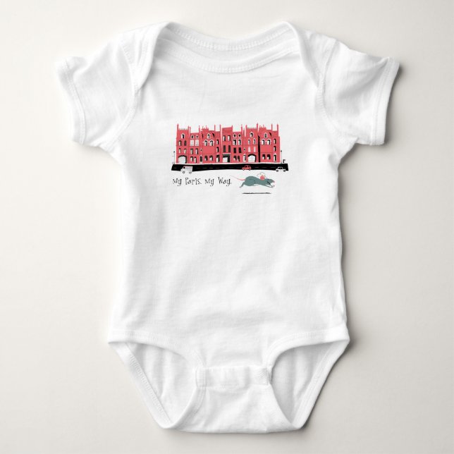 Ratatouille Paris Street Sceen Disney Baby Bodysuit (Front)