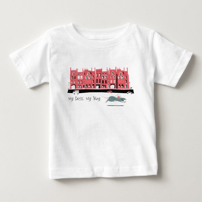 Ratatouille Paris Street Sceen Disney Baby T-Shirt (Front)