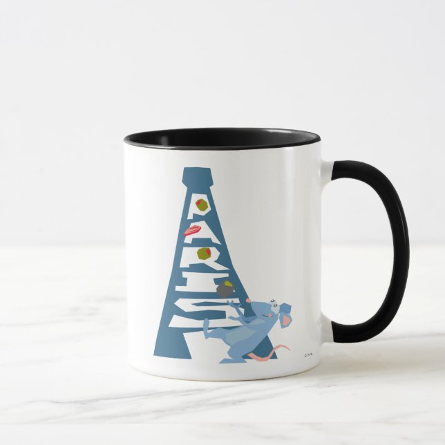Ratatouille Remy by Eiffel Tower Disney Mug (Right)