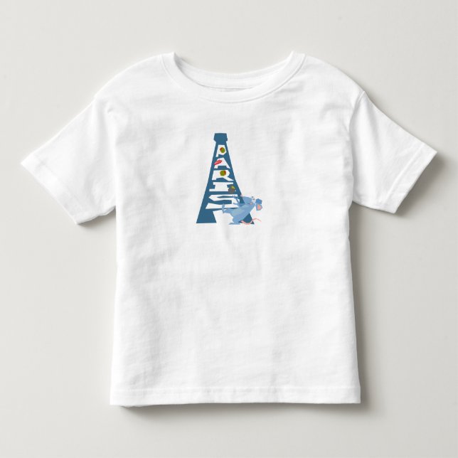 Ratatouille Remy by Eiffel Tower Disney Toddler T-shirt (Front)