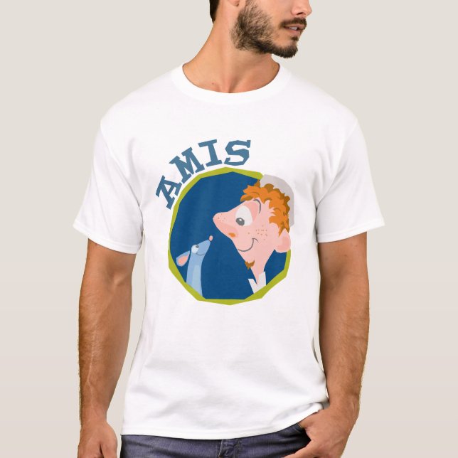 Ratatouille Remy Linguini Amis Friend logo Disney T-Shirt (Front)