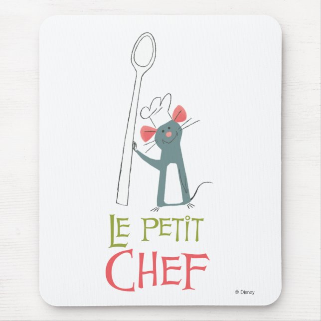 Ratatouille Remy vintage standing with spoon Mouse Pad (Front)