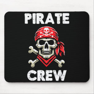 Rate Crew Skull Crossbones Funny Matching Men Wome Mouse Pad