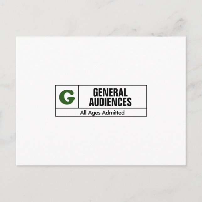 Rated G Postcard (Front)