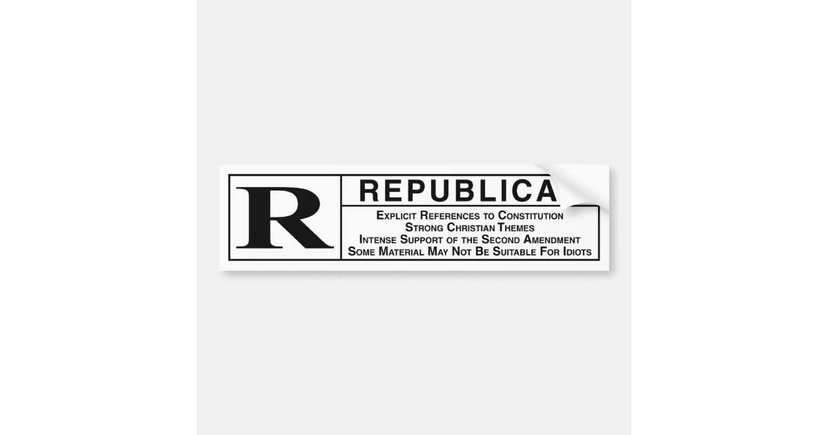 Rated R Bumper Sticker | Zazzle