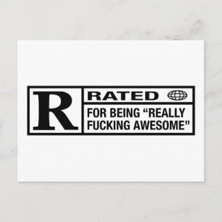 Rated R for being awesome Postcard