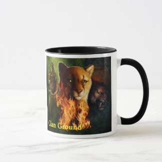 Ratha and her creature, with titles mug