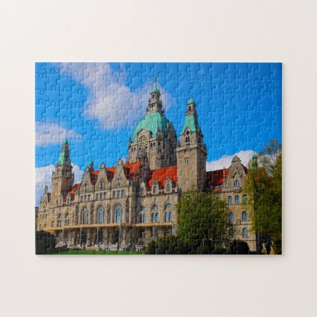 Rathaus  Hannover Germany. Jigsaw Puzzle (Horizontal)