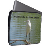 Rather Be At Lake White Egret Photo Lakeside Laptop Sleeve (Front Right)