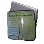 Rather Be At Lake White Egret Photo Lakeside Laptop Sleeve (Front Left)