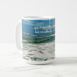 Rather Be At The Beach Custom Text Coffee Mug