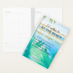 Rather Be At The Beach | Personalized Planner<br><div class="desc">Bring a touch of tropical paradise to your everyday routine with this vibrant and stylish personalized planner. Featuring a serene watercolor backdrop of palm trees, a glistening pool, and golden beach umbrellas, this planner is perfect for beach lovers who dream of sandy shores and sunny days. Cheeky and Practical: The...</div>