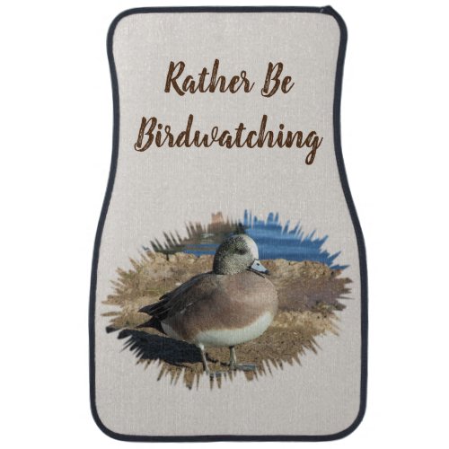 Rather Be Birdwatching Wild Duck Hobby Birding Car Floor Mat
