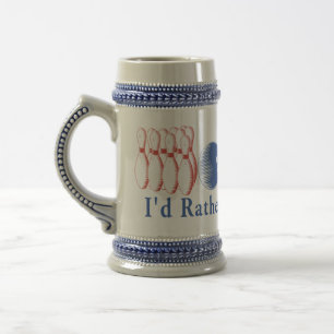 Rather Be Bowling Beer Stein