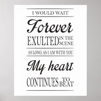 Rather Be - CLEAN BANDIT LYRICS- wall decor, typog Poster