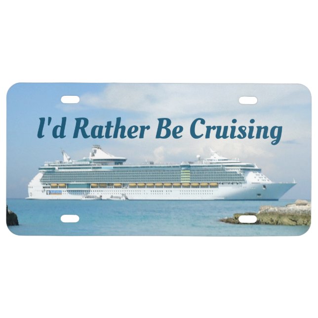 Rather be Cruising License Plate (Front)
