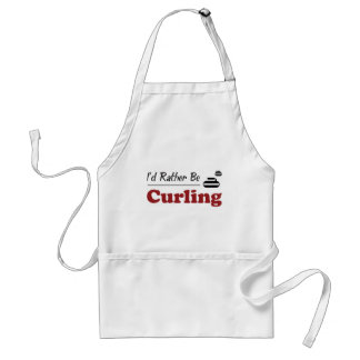 Rather Be Curling Adult Apron