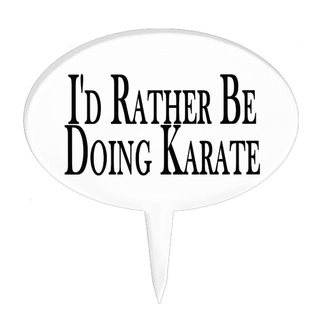 Rather Be Doing Karate Cake Topper (Front)