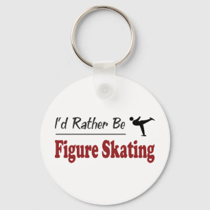 Rather Be Figure Skating Keychain