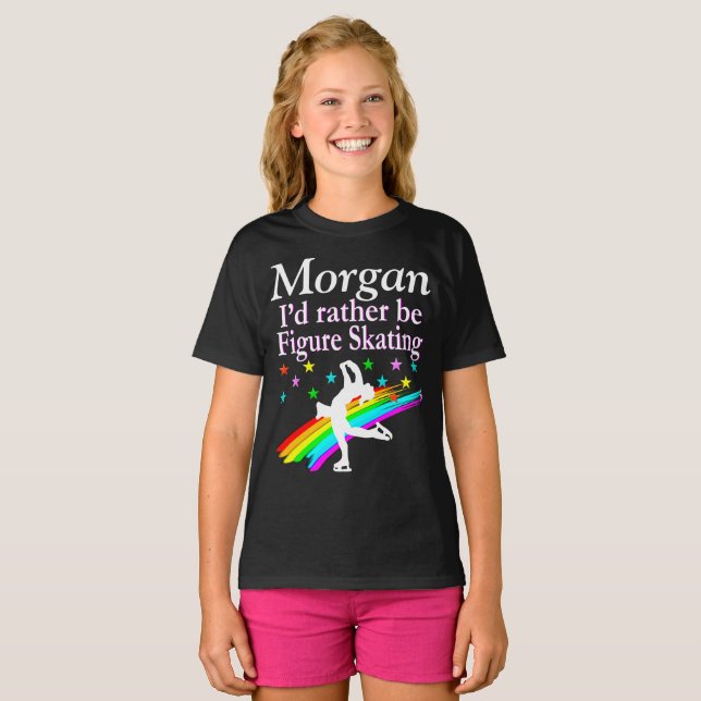 RATHER BE FIGURE SKATING PERSONALZED T SHIRT (Front Full)