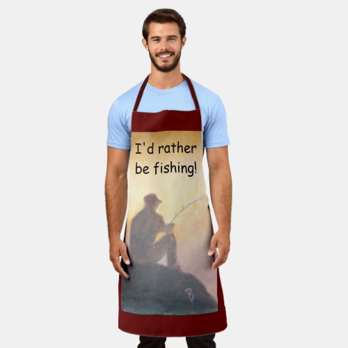 Rather Be Fishing Apron